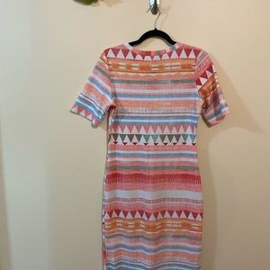 Aztec Pattern Midi Dress by Freeway Large